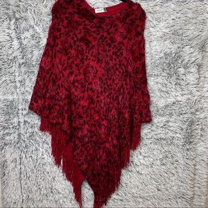 Jon & Anna One Size Leopard Shawl Poncho